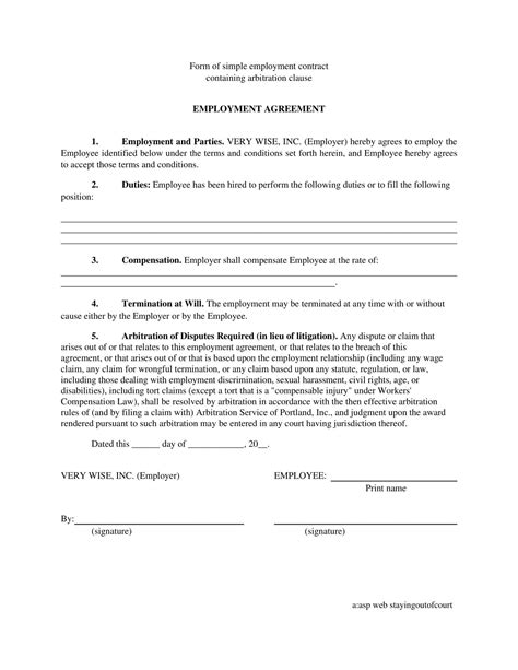 Free Printable Employment Contract Form Templates, Letter [PDF, Word]