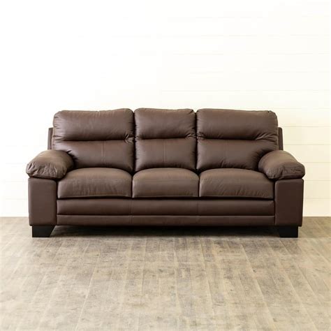 Buy Winchester Half Leather 3-Seater Sofa - Brown from Home Centre at ...