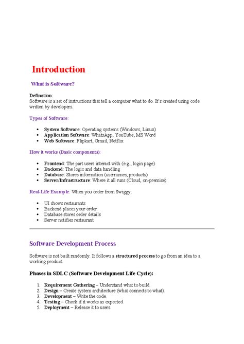 DevOps Unit 1: Introduction to Software Development and Agile Practices ...