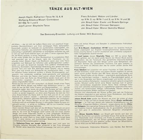 Boskovsky-Ensemble. Tänze aus Alt-Wien – Bertelsmann Vinyl Collection