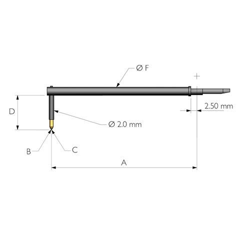 120mm 1mm Ball Recess Inductive Stylus