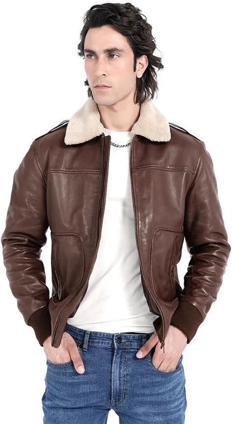 STREGA Mens leather jacket Genuine Lambskin Bomber Jacket India | Ubuy