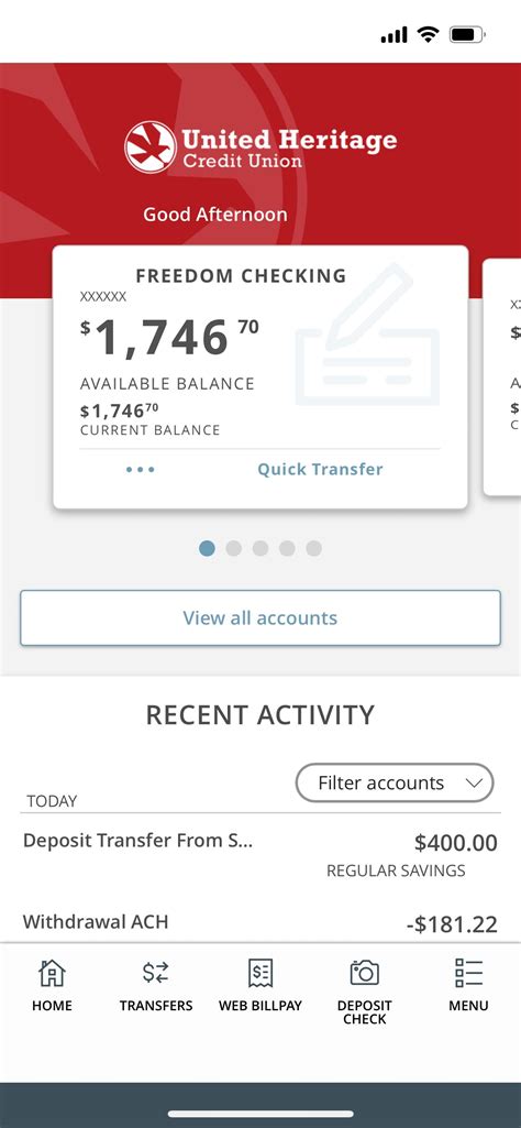 Online/Mobile Banking Got a Redesign | United Heritage Credit Union