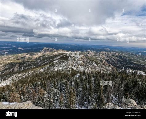 View of the Black Hills from the top of Black Elk Peak (Harney Peak ...