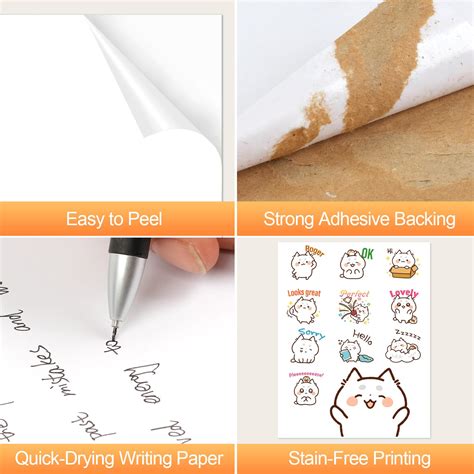 Snapklik.com : Printable Sticker Paper For Inkjet Printer, 40 Sheets 8. ...