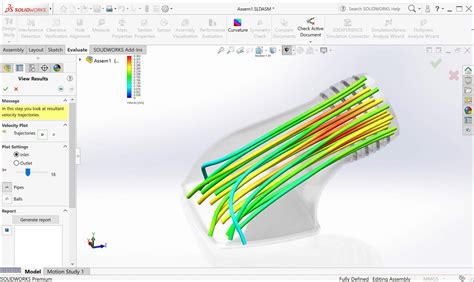 SolidWorks Free Surface Flow 2020 的图像结果