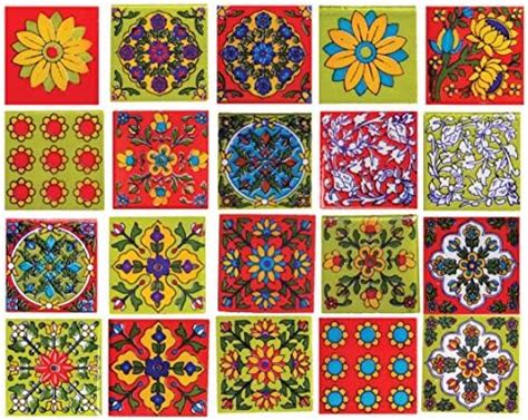 Shiv Kripa Blue Art Pottery Wall Ceramic Tile Interior Exterior Crafted ...