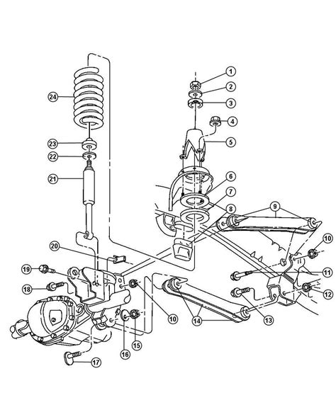 Front Suspension Dodge Ram 1500 Front End Parts Diagram: Identification ...