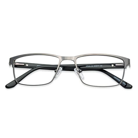 Gunmetal Grey Black Full Rim Rectangle Vincent Chase SLEEK STEEL VP055 ...
