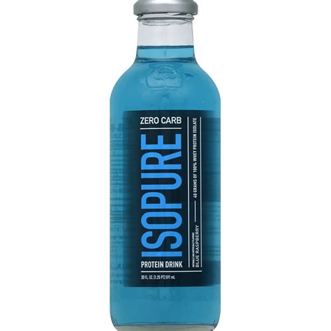 Isopure Protein Drink, Zero Carb, Blue Raspberry (20 fl oz) Delivery or ...