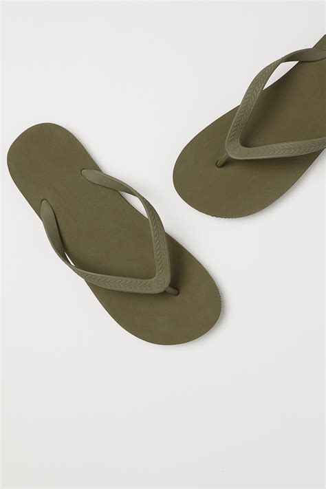 Flip-flops - Khaki green - Men | H&M IN