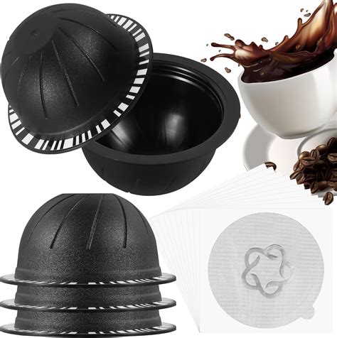 Amazon.com: 5PCS Reusable Coffee Pods Refillable Coffee Capsule 230ml ...