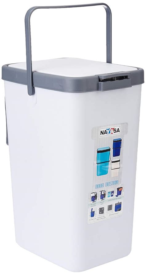 Nayasa Plastic Door Dustbin Big 18 Ltrs. - Grey - With A Pack Of 30 ...