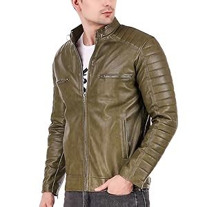 Buy Leather Retail Men's Faux Leather Standard Length Jacket ...