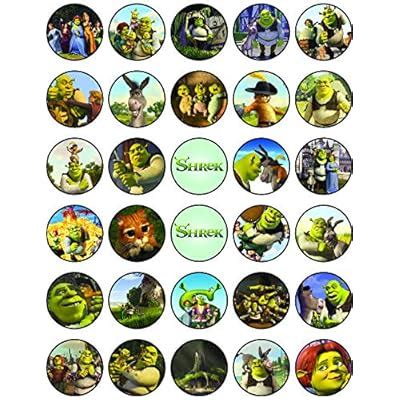NATURAL BEHAVIOUR Shrek Themed Edible Cupcake Toppers - 30 Pack India ...