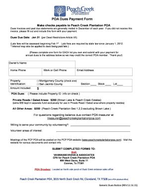 Fillable Online peach creek plantation poa Fax Email Print - pdfFiller