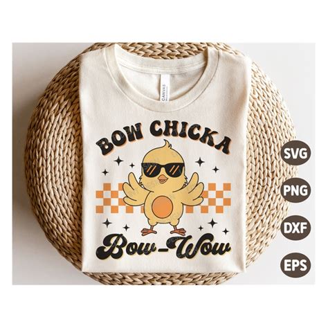 Bow Chicka Bow Wow SVG, Boys Easter Chick SVG, Groovy Easter | Inspire ...