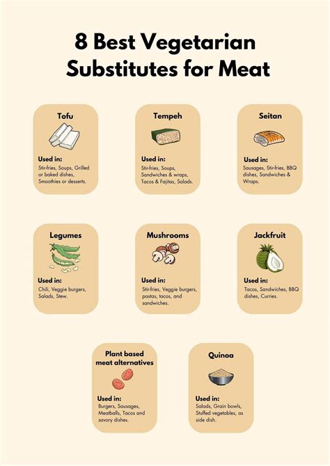 8 Best Vegetarian Substitutes for Meat - Fit Meal Ideas