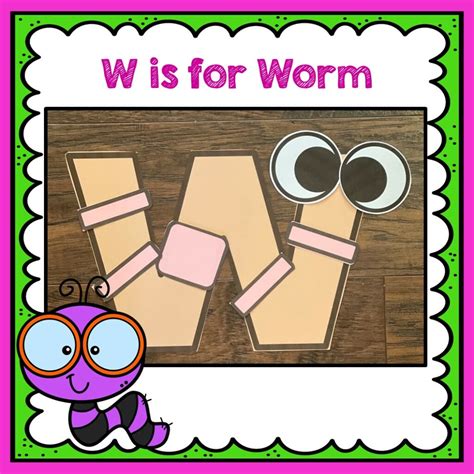 Letter W Craft, Alphabet Craft, Ww is for Worm, Worm Craft | Made By ...