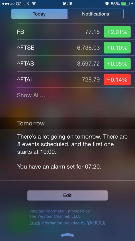 Image result for iOS Notification Centre
