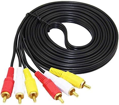 Buy BhalTech 3RCA to 3RCA Male Stereo Audio Video Cable for DVD,HDTV,Hi ...