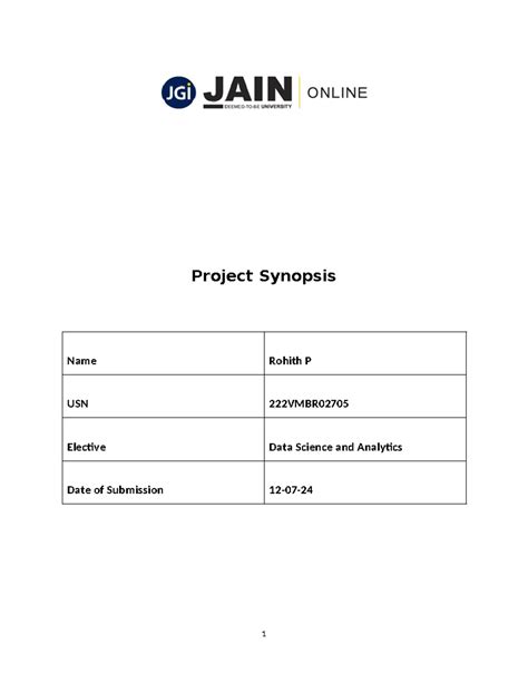 House price cost analysis - Project Synopsis Name Rohith P USN 222VMBR ...