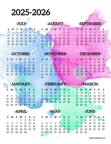 2025 2026 School Calendar Printable | Calendar Printable