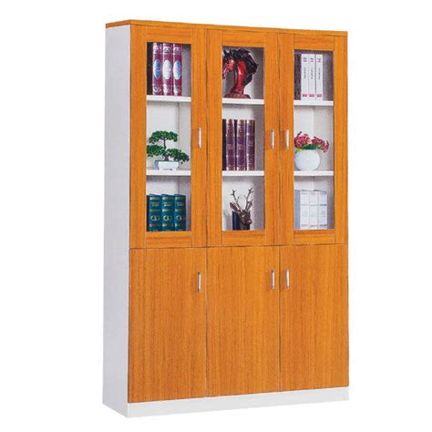 Wall Filing Cabinet with Glass Doors & Storage Compartments – Wooden F ...