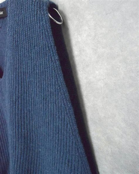 " eskandar " superfine wool x angora knit vest / made in scotland ...