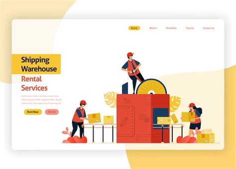 Welcome page website for warehousing rental service companies, delivery ...