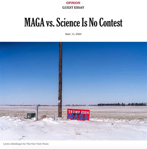 Opinion | MAGA vs. Science Is No Contest | Sinai and Synapses