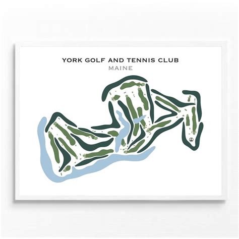 York Golf & Tennis Club, ME | Golf Course Map, Golf Map, Golfer Gift ...