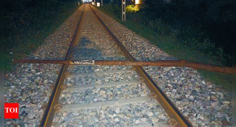 Another train sabotage? Iron pole placed across railway track in ...