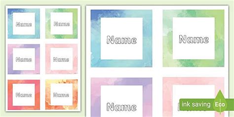Watercolour Editable Peg Labels - Classroom organisation