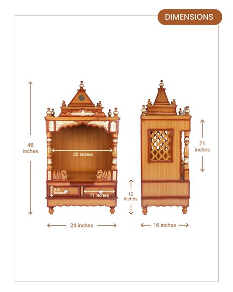 Sacred Space Floor Rested Pooja Mandir – DZYN Furnitures
