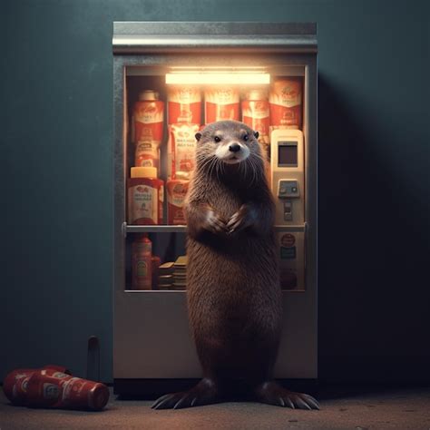 Image result for Otter Using Vending Machine