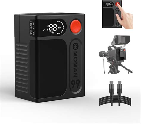 Amazon.com: SmallRig V Mount Battery VB99, 99Wh / 6800mAh mini V-Mount Battery with PD 65W USB-C ...