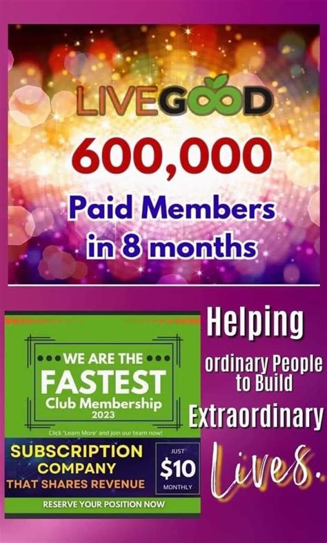 600,000 Paid Members in 8 Months! : r/LiveGoodOnPurpose