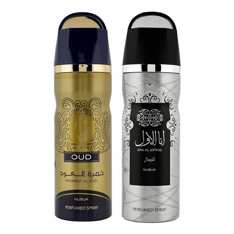 Buy NUSUK Set of 2 Premium Deodorant,Khumrat Al Oud & Ana Al Awwal ...