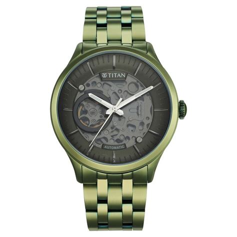 Buy Online Titan Metal Mechanicals Grey Dial Automatic Stainless Steel ...