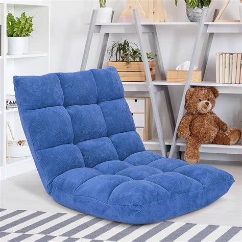 Memory Foam Floor Chair, 14-Poistion Adjustable Floor Reading Gaming ...