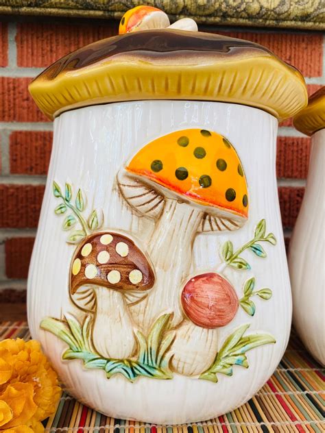Sears Merry Mushroom Canister Set - 7 Piece Vintage Set - Etsy