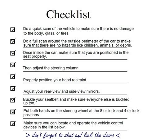 Pre-Driving Checklist | Essential Driver Readiness Steps - Accelerated ...