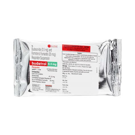 Budetrol 0.5mg 2ml Packet Of 5 Respules: Uses, Side Effects, Price ...