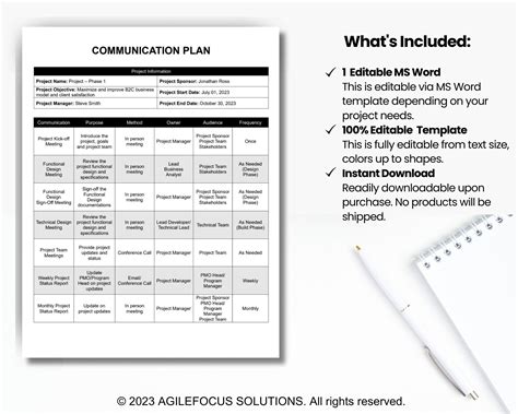 Program Communication Plan Template 的图像结果