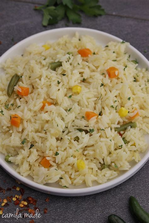 Mexican White Rice Recipe with Mixed Vegetables