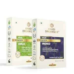 Buy Khadi Organique Herbal Indigo & Amla Powder for Hair Color ...