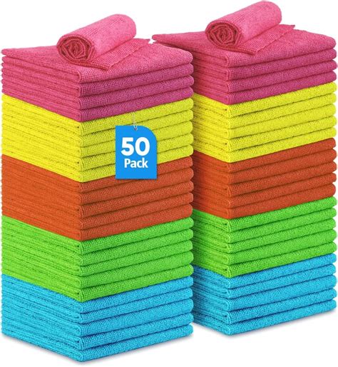 Amazon.com: UNIMADE Microfiber Cleaning Cloth, 50PK Reusable Shop Rags ...
