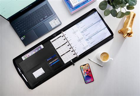 Buy Inkline 7 Ring Check Binder Portfolio -Professional PU Leather ...