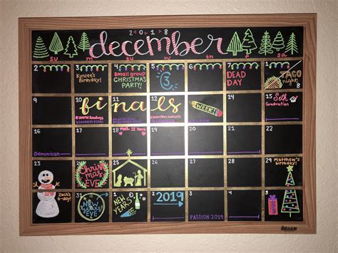 Pin by Jess Bowyer on Art | Chalkboard calendar, Dry erase board ...